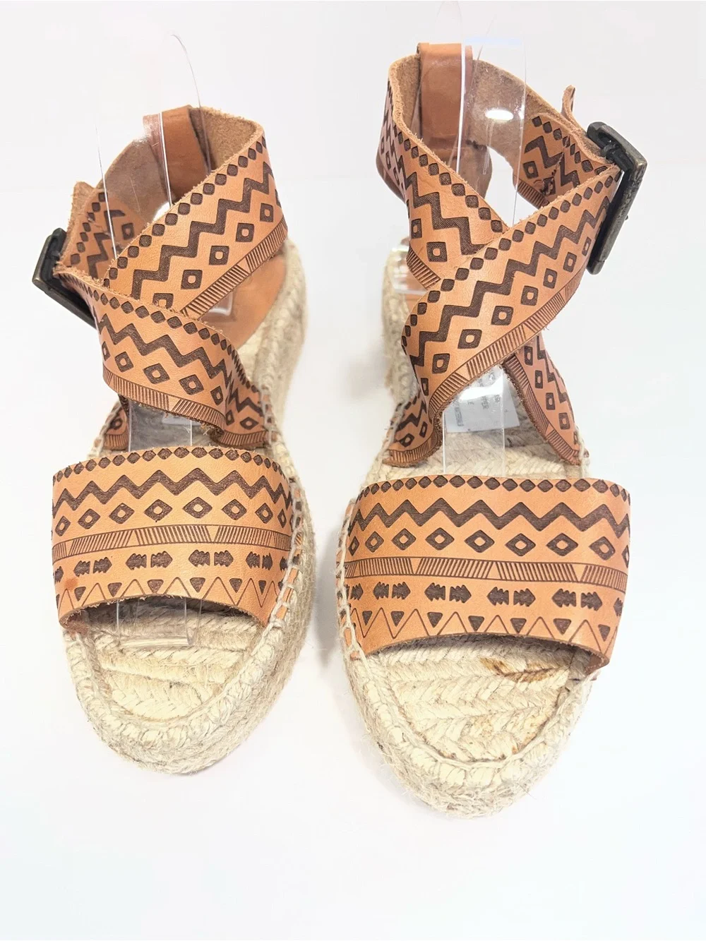 Anthropologie Howsty Women's Salma Flatforms Platform Espadrilles Leather Size 9